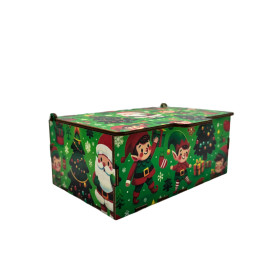 Ξύλινο  Χριστουγεννιάτικο Κουτί #01